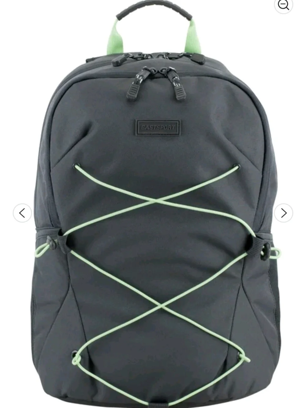 Gray Backpack Phone & Accessory Organizer with Lime Accent -